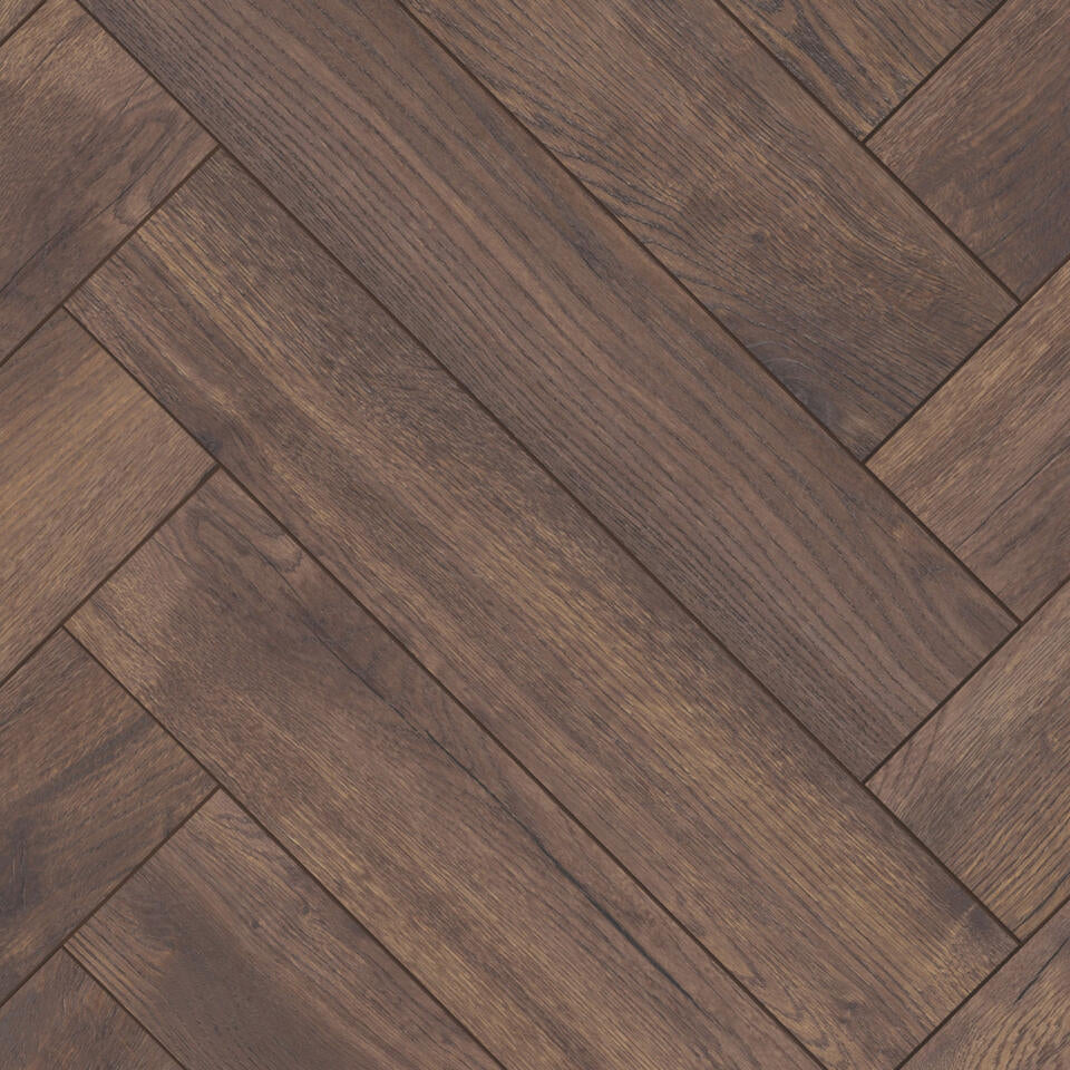 Toulouse Oak Brown Woodstock Herringbone - Laminat - Tarkett